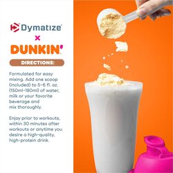 Dymatize ISO100 Hydrolyzed 100% Whey Isolate Protein Powder, 25g Protein, 95mg Caffeine, 5.5g BCAAs, Gluten Free, Fast Absorbing, Easy Digesting, Dunkin' Mocha Latte Flavor, 1.45 lbs