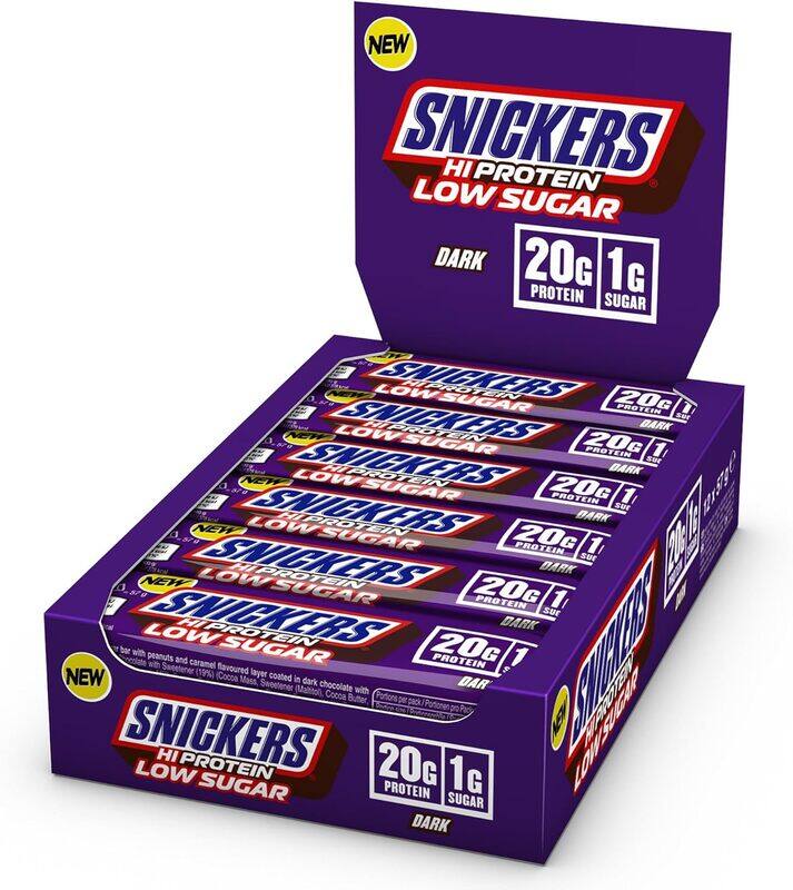 

Snickers High Protein Low Sugar Bar Dark Chocolate 57g Pack of 12