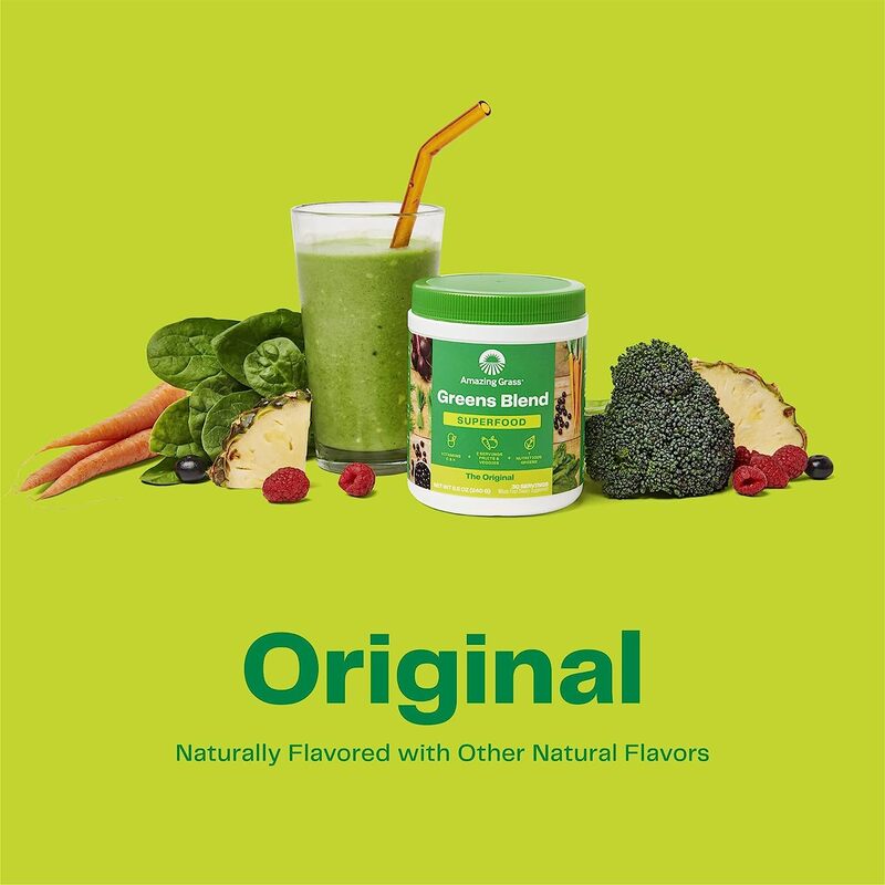 Amazing Grass Greens Blend Superfood Powder, Original, 240 g