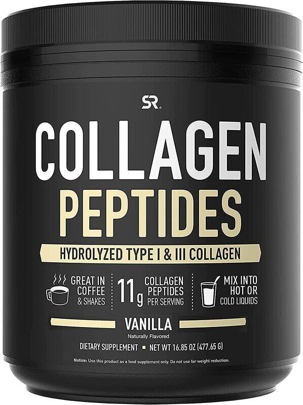

Sports Research Hydrolysed Type I & III Collagen Peptides , 477.65g, Vanilla