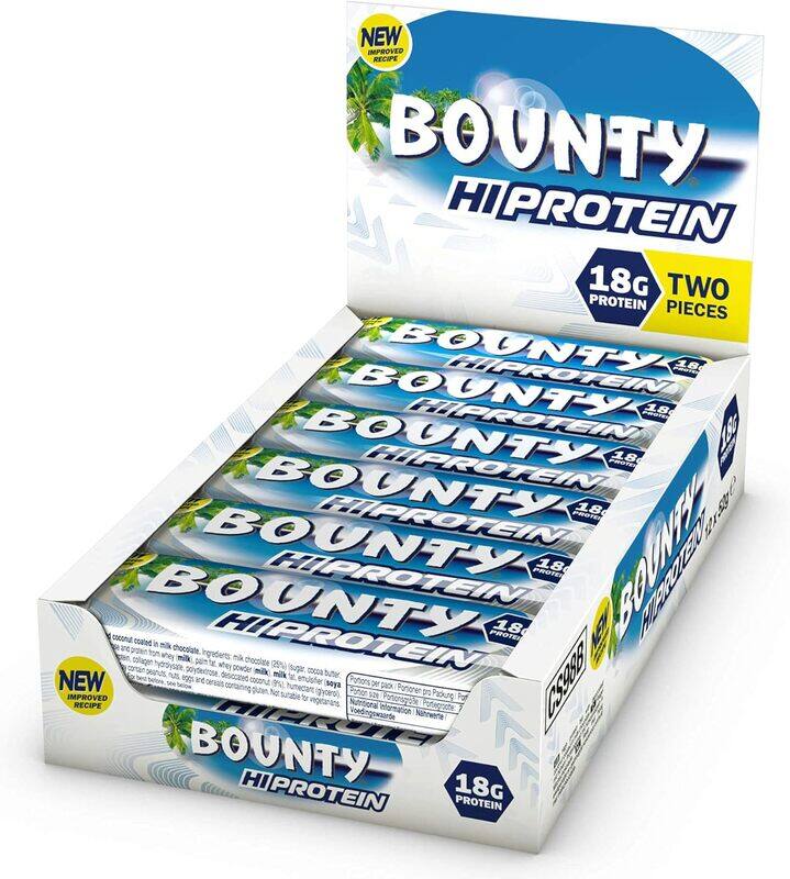 

Bounty Hi Protein Coconut Bar 52g Pack of 12