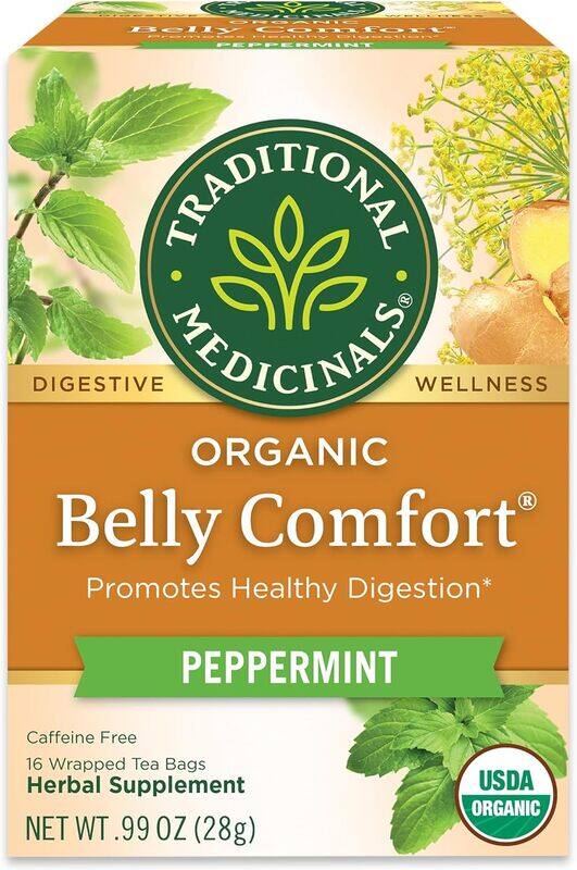

Traditional Medicinals Organic Belly Comfort Peppermint 16 Wrapped Tea bags 28g
