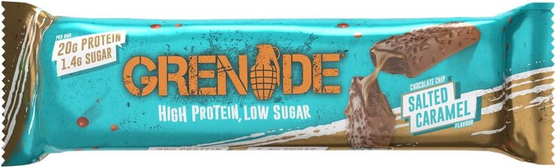 Grenade High Protein Low Sugar Bar Chocolate Chip Salted Caramel 60g Pack of 12