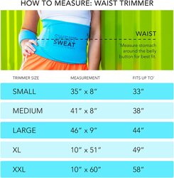 Sports Research Sweet Sweat Waist Trimmer with Latex Free Neoprene Sauna Belt, Medium, Neon Blue