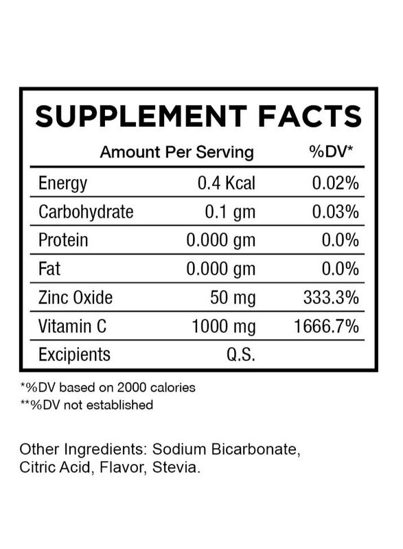 HC Vitamin C + Zinc 1000mg 20 Effervescent Tablets Orange