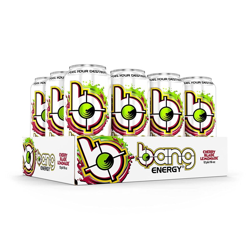 Bang Energy Raging Raspberry Hibiscus, Sugar-Free Energy Drink, 16 Ounce (Pack of 12)