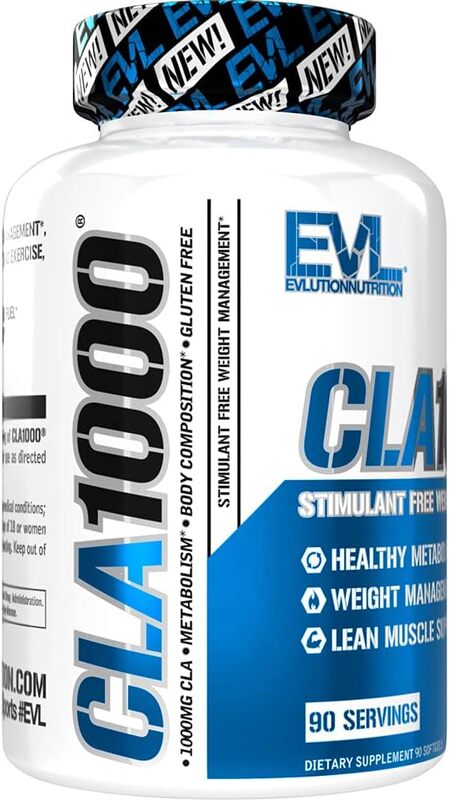 EVL CLA 1000 Supplement Stimulant Free Weight Management 90 Servings 90 Softgels