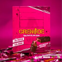 Grenade High Protein Low Sugar Bar Dark Chocolate Raspberry 60g Pack of 12