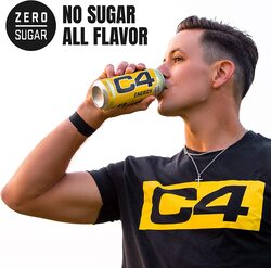 Cellucor C4 Midnight Cherry Original Carbonated Zero Sugar Energy Pre Workout Drink, 12 x 16oz