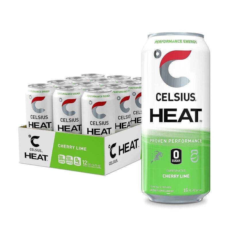 

Celsius Heat Fitness Drink 16oz 12/Case Cherry Lime