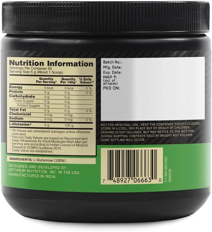 ON Glutamine Muscle Recovery Powder 300gm Unflavored