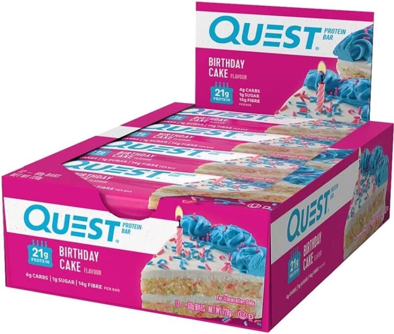 Quest Birthday Cake Protein Bar, 12 Piece x 60g