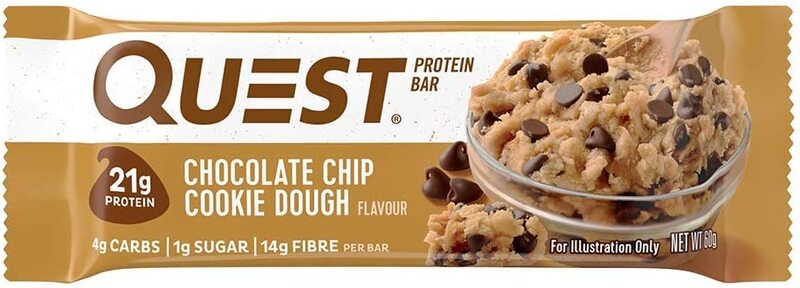 Quest Chocolate Chip Cookie Dough Protein Bar, 60g