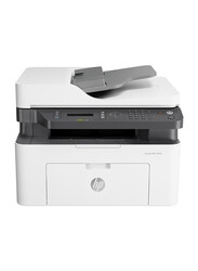 HP Mono MFP 137FNW Laser Printer, 4ZB84A, White/Black