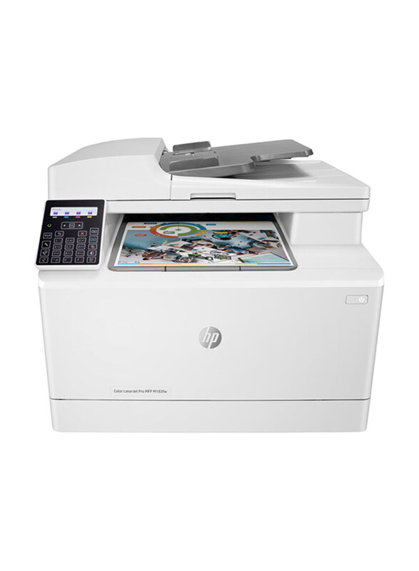 

HP Color LaserJet Pro MFP M183FW Laser Printer, 7KW56A, White