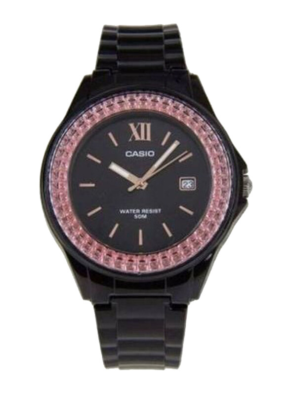 

Casio Analog Watch for Women with Plastic Band, Water Resistant, LX-500H-1EV, Black