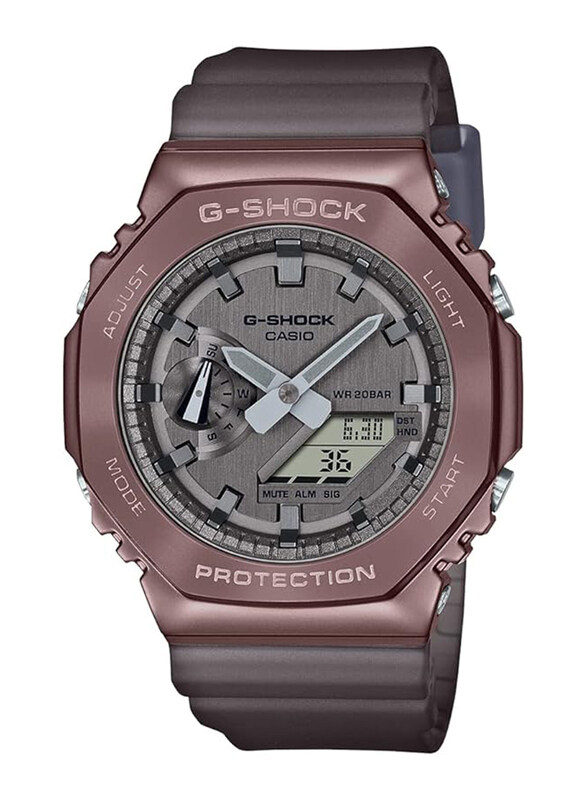 

Casio G-Shock Analog + Digital Watch for Men with Resin Band, Water Resistant, GM-2100MF-5ADR, Brown-Grey