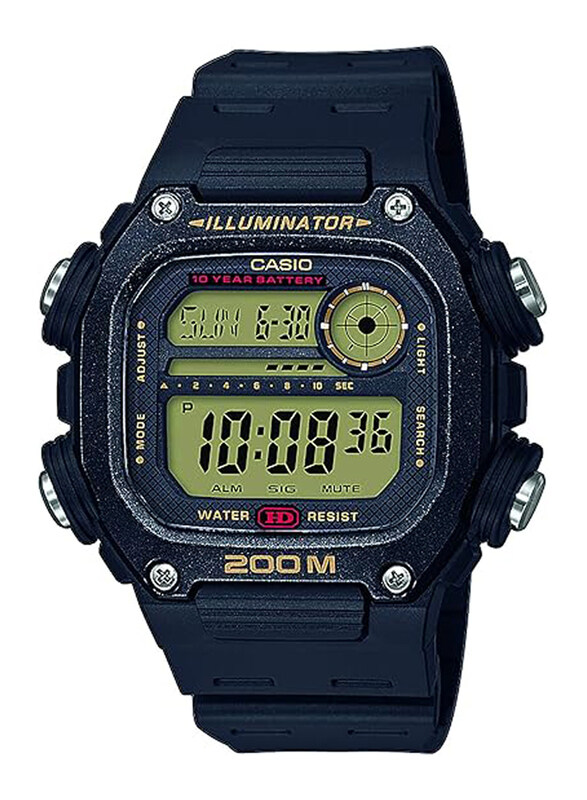 

Casio Digital Watch for Men with Resin Band, Water Resistant, DW-291H-9AVEF, Black-Grey