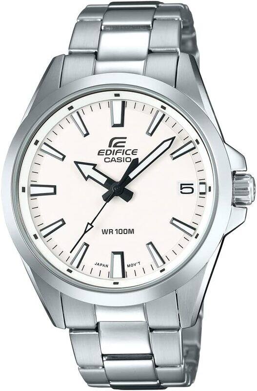 

Casio Edifice Men's Watch - EFV-100D-7AVUDF White Dial, Silver Band