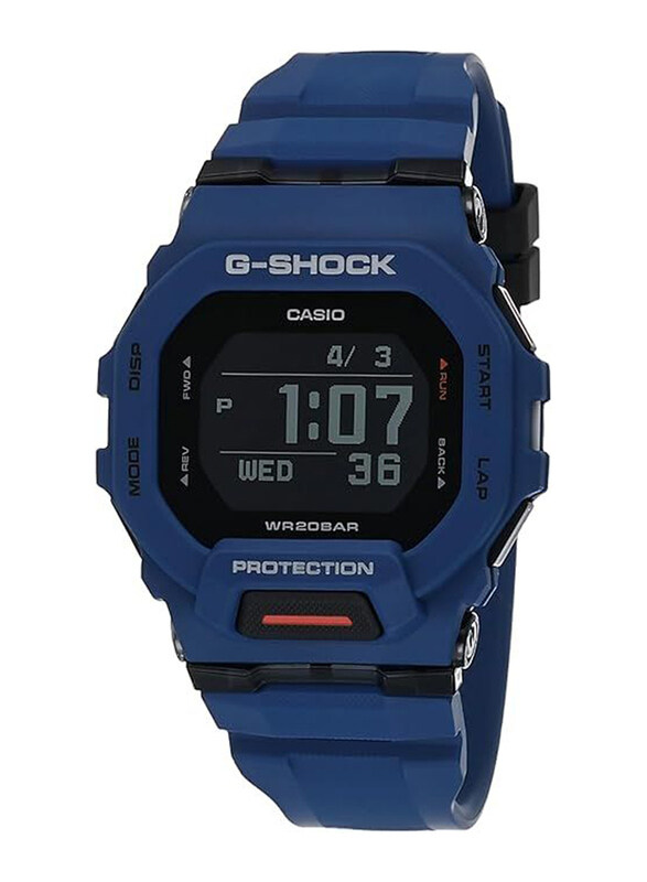 

Casio G-Shock Digital Watch for Men with Resin Band, Water Resistant, GBD-200-2DR, Navy Blue-Black