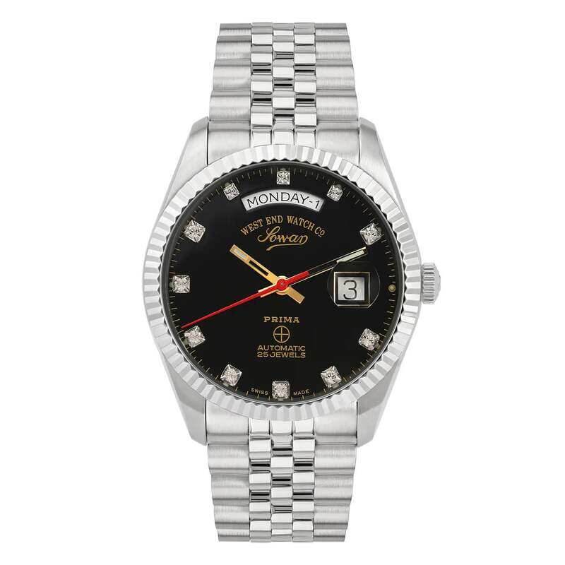 

West End Men's Silver Tone Case Black Dial Automatic Watch