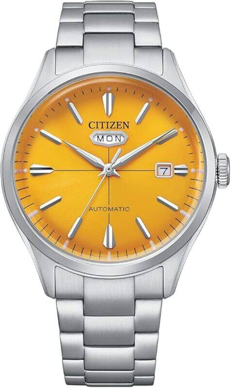 

Citizen Men 40.2 mm Automatic Yellow Dial Stainless Steel Analog Watch NH8391-51Z