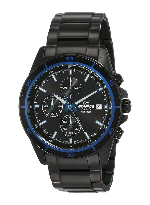 

Casio Analog Watch for Men with Stainless Steel Band, Water Resistant and Chronograph, EFR-526BK-1A2V, Black