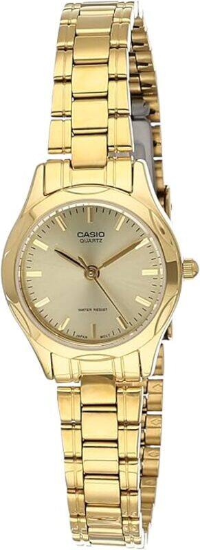 

Casio Women's Watch - LTP-1275D-9A Gold Dial, Gold Band