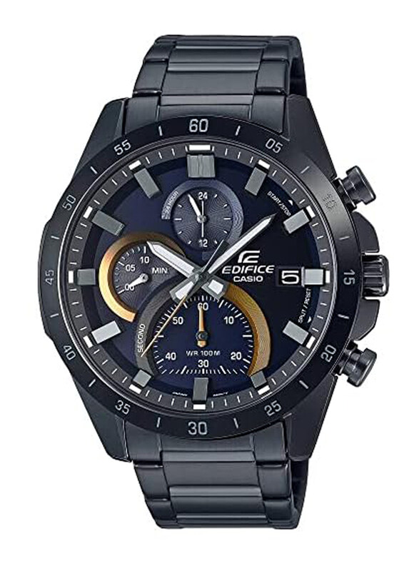 

Casio Edifice Analog + Digital Watch for Men with Stainless Steel Band, Water Resistant & Chronograph, EFR-571DC-2AVUDF, Black