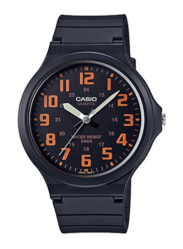 

Casio Analog Watch for Men with Resin Band, Water Resistant, MW-24-4B, Black