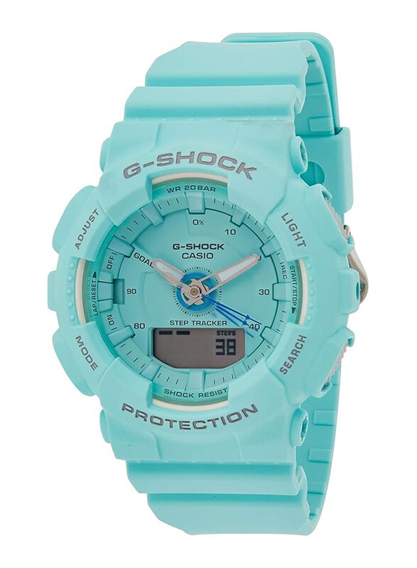 

Casio Analog + Digital Watch for Men with Resin Band, Water Resistant, GMA-S130-2ADR, Blue