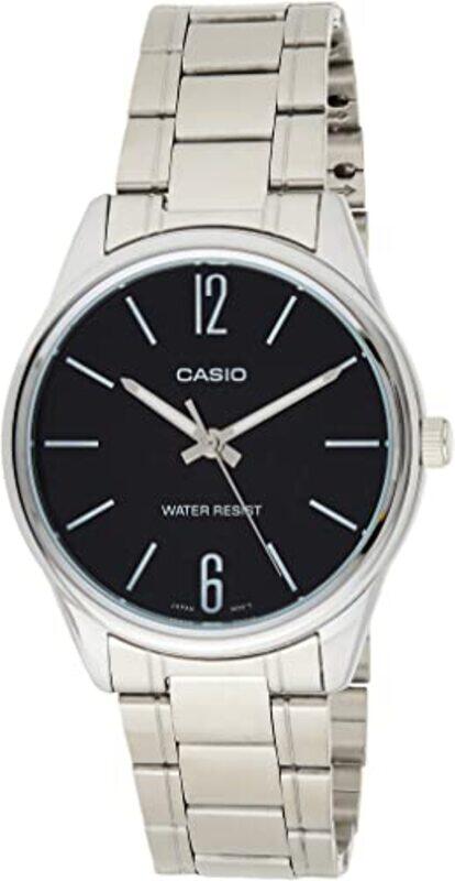 

Casio Analog Watch for Men with Stainless Steel Band, Water Resistant, MTP-V005D-1BUDF, Silver-Black