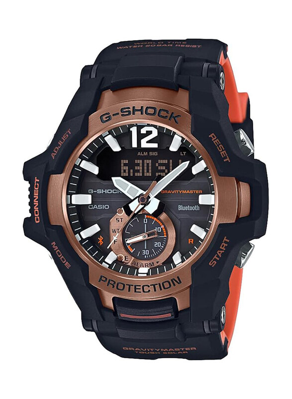 

Casio G-Shock Analog + Digital Watch for Men with Resin Band, Water Resistant, GR-B100-1A4DR (G869), Black-Brown