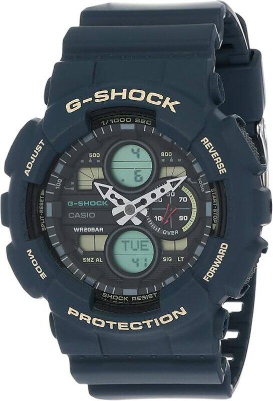 

Casio G-Shock Analog + Digital Watch for Men with Resin Band, Water Resistant, GA-140-2ADR (G977), Black