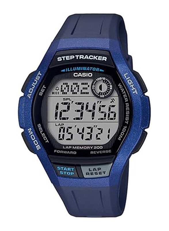 

Casio Digital Watch for Men with Resin Band, Water Resistant, WS-2000H-2AVDF, Blue-Grey