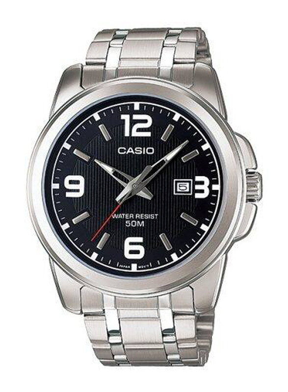 

Casio Enticer Analog Watch for Women with Stainless Steel Band, Water Resistant, LTP-1314D-1AV, Silver-Black