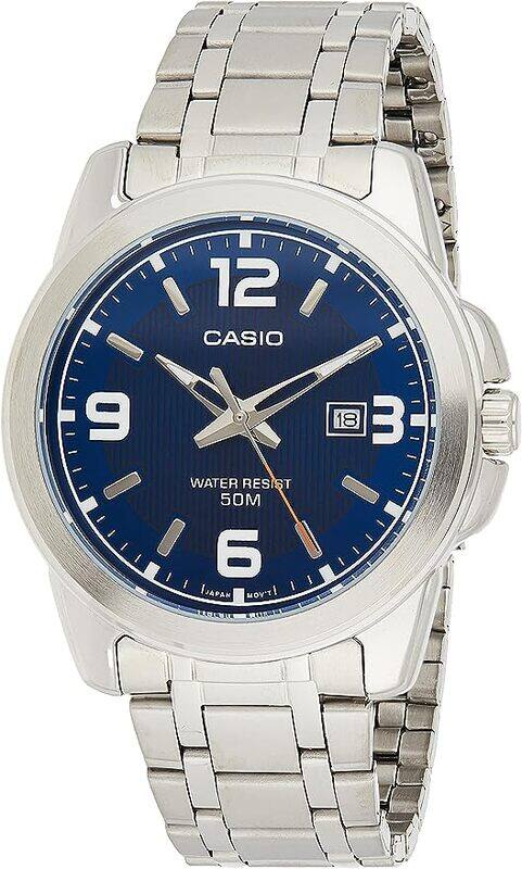 

Casio Watch For Men Analogue Quartz with Stainless Steel Bracelet MTP-1314D-2AVDF