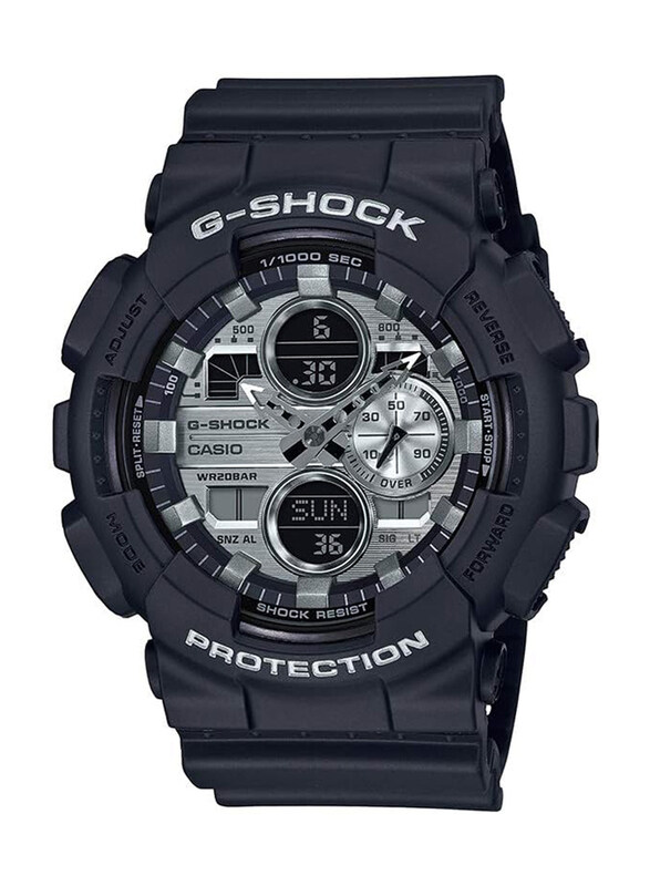 

Casio G-Shock Analog + Digital Watch for Men with Plastic Band, Water Resistant, GA-140GM-1A1DR, Black-Silver