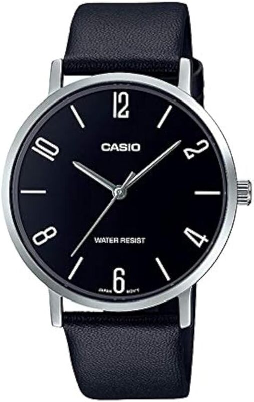 

Casio Men's Watch - MTP-VT01L-1B2UDF Black Dial, Black Band