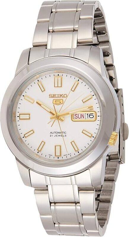 

Seiko Men's Seiko 5 Automatic Watch with Analog Display and Stainless Steel Strap SNKK07