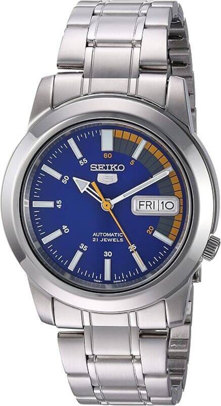 

Seiko Men's Blue Dial Stainless Steel Band Watch - SNKK27K1