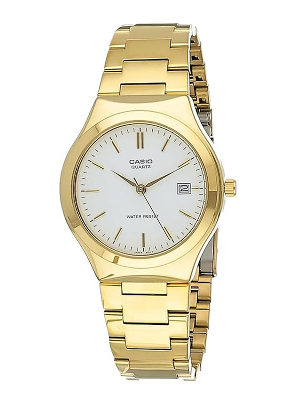 

Casio Analog Watch for Men with Stainless Steel Band, Water Resistant, MTP-1170N-7A, Gold-White