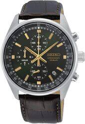 Seiko Men's Analogue Japanese Quartz Watch with Real Leather Strap SSB385P1
