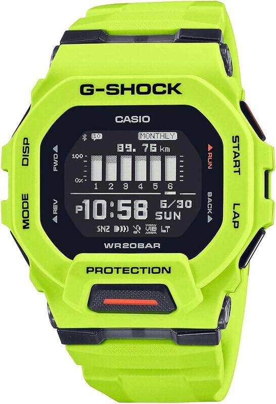 

G-Shock Casio G-Squad Move Digital Connected Lime Green Resin Strap Fitness Watch GBD200-9