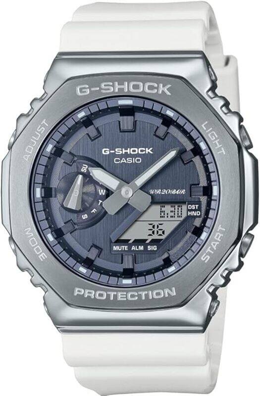 

Casio G-Shock Watch - GM-2100WS-7ADR Grey Dial, White Band