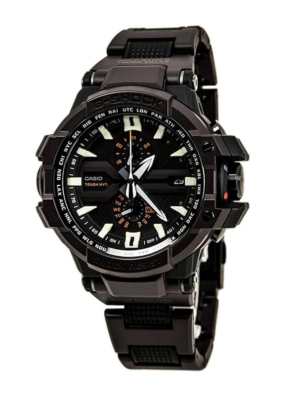 

Casio Analog Watch for Men with Resin Band, Water Resistant and Chronograph, GWA-1000FC-5A, Black