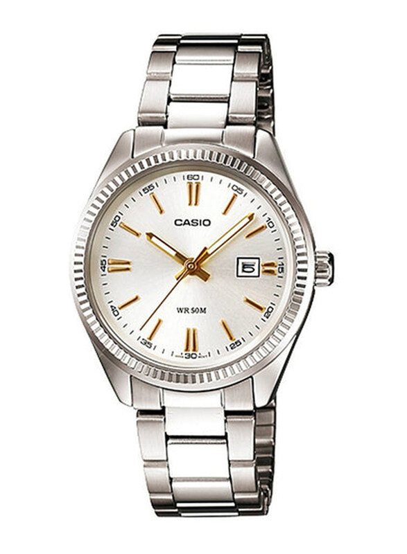 

Casio Analog Watch for Women with Stainless Steel Band, Water Resistant, LTP-1302D-7A2VDF, Silver