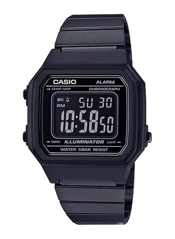 

Casio Illuminator Digital Watch for Men with Stainless Steel Band, Water Resistant, B650WB-1B, Black