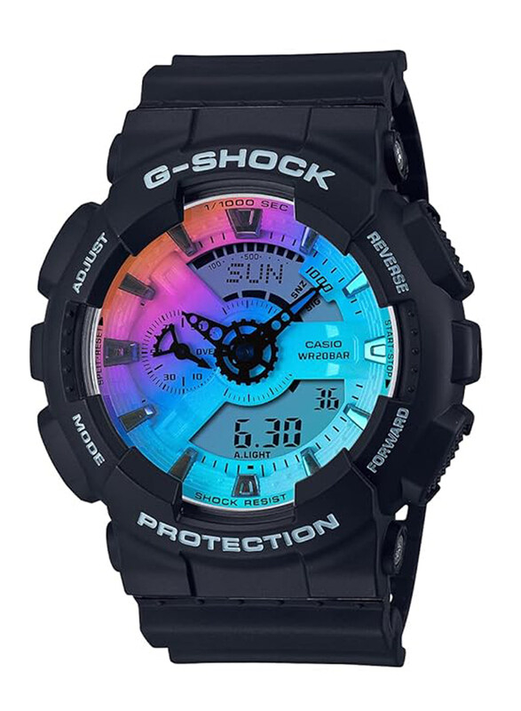 

Casio G-Shock Analog + Digital Watch for Men with Resin Band, Water Resistant, GA-110SR-1ADR, Black-Multicolour