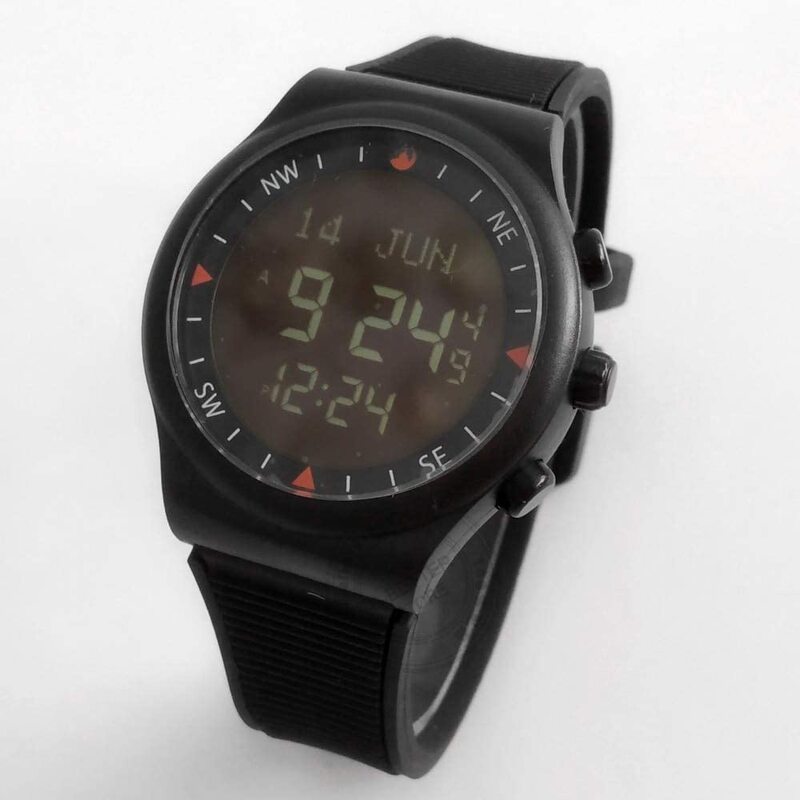 iSOLAR Digital Watch Unisex with Rubber Band, Water Resistant, 6506 WY-16, Black